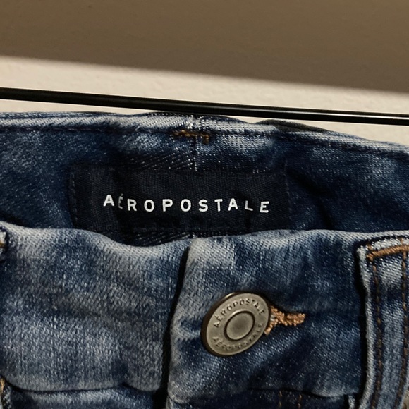Aeropostale Ripped Blue Skinny Jeans - Picture 2 of 6